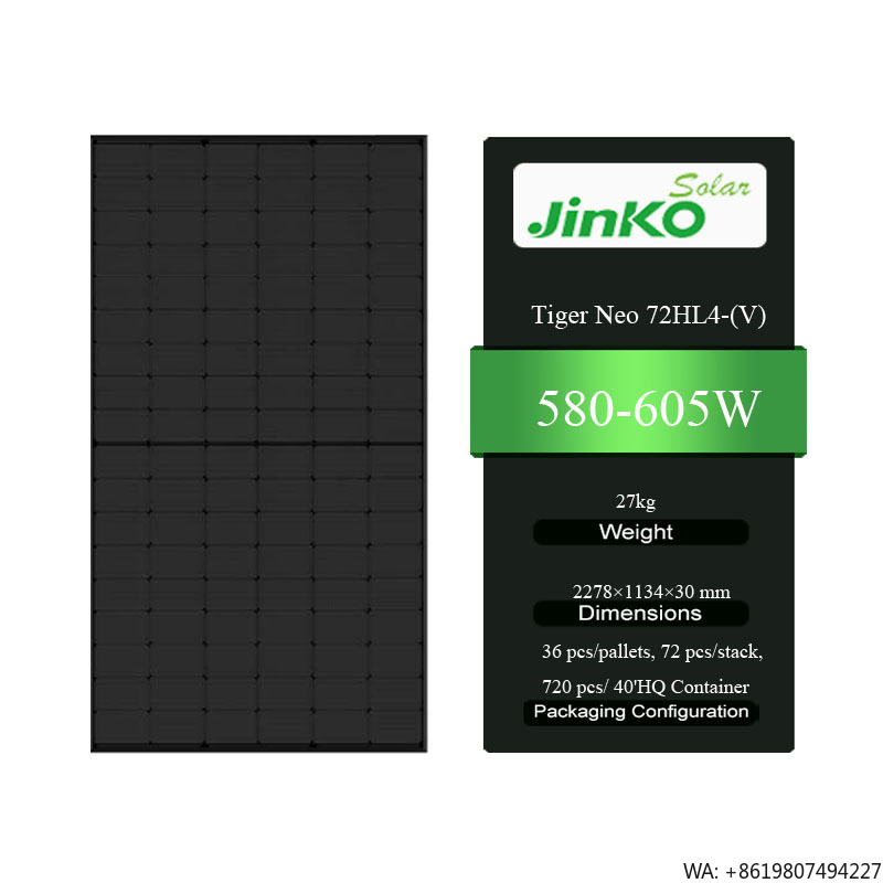 Jinko Solar Panel Tiger Neo - 징코 타이거 네오 72HL4-(V) 580-605W 고품질