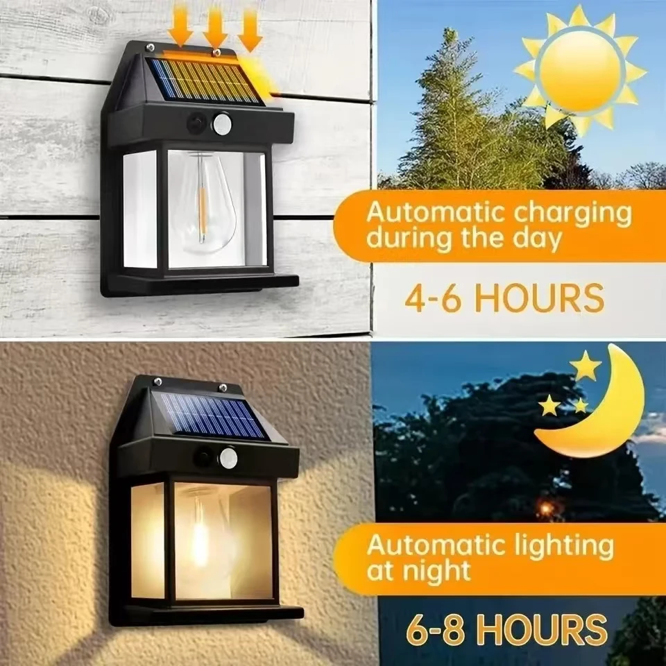 야외 태양광 텅스텐 벽등, 모션 센서 내장, IP65  - Solar Street Light Led 리뷰 및 가격