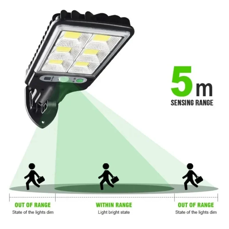 인체감지 센서가 있는 3가지 모드 야외 태양광 정원등, - Solar Street Light Led 리뷰 및 가격